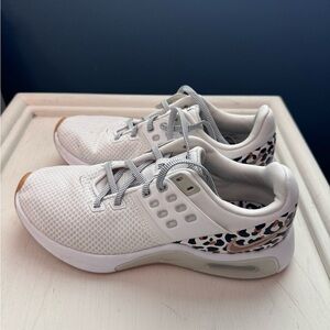 Women's Airmax White and Leopard Print Sneakers